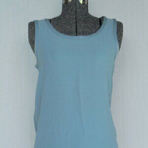 80's YSL Yves Saint Laurent top tank, icy blue